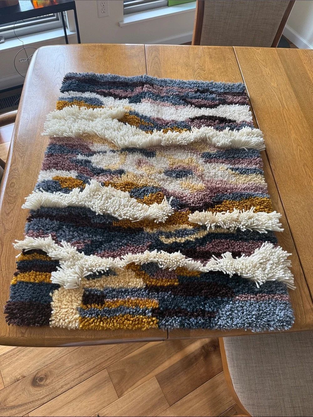 Vintage 70’s latch hook wall hanging